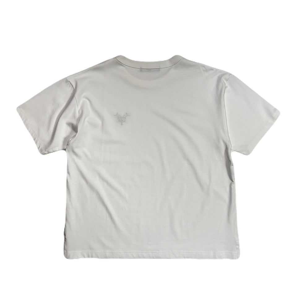 Load image into Gallery viewer, CROSSGUN EMBROIDERY x CRYSTAL T-SHIRT / WHITE