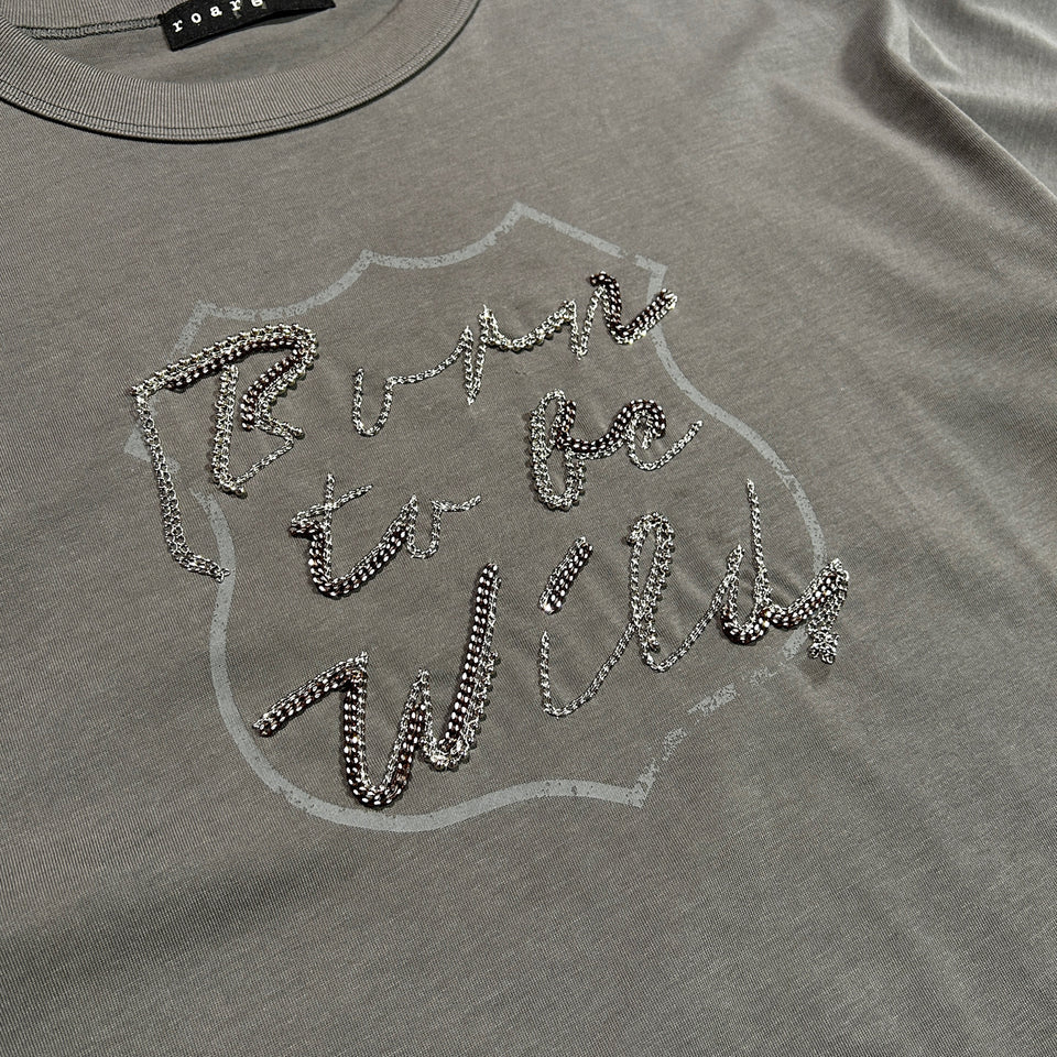 Load image into Gallery viewer, BORN TO BE WILD T-SHIRT / GRAY