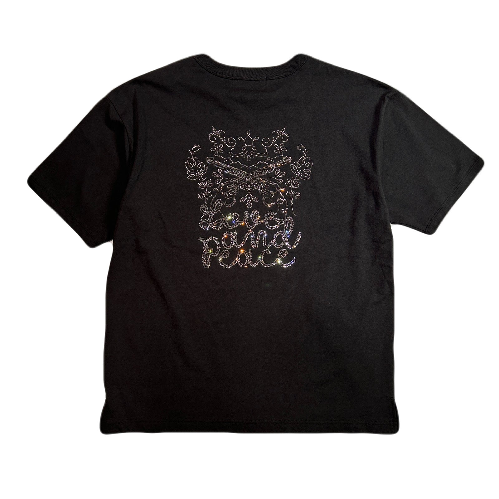 画像をギャラリービューアに読み込む, ROPE CROSSGUN CRYSTAL T-SHIRT / BLACK