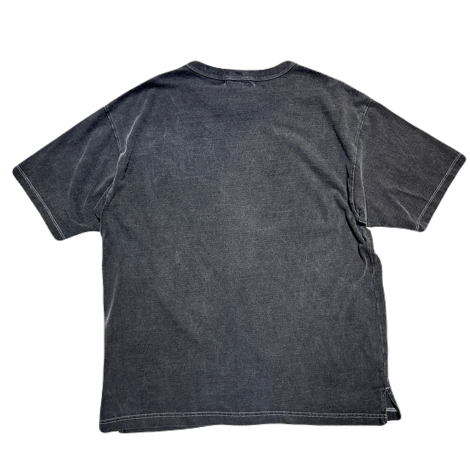 画像をギャラリービューアに読み込む, PIGMENT DYE BIKER T-SHIRT / BLACK*WHITE (MONO)