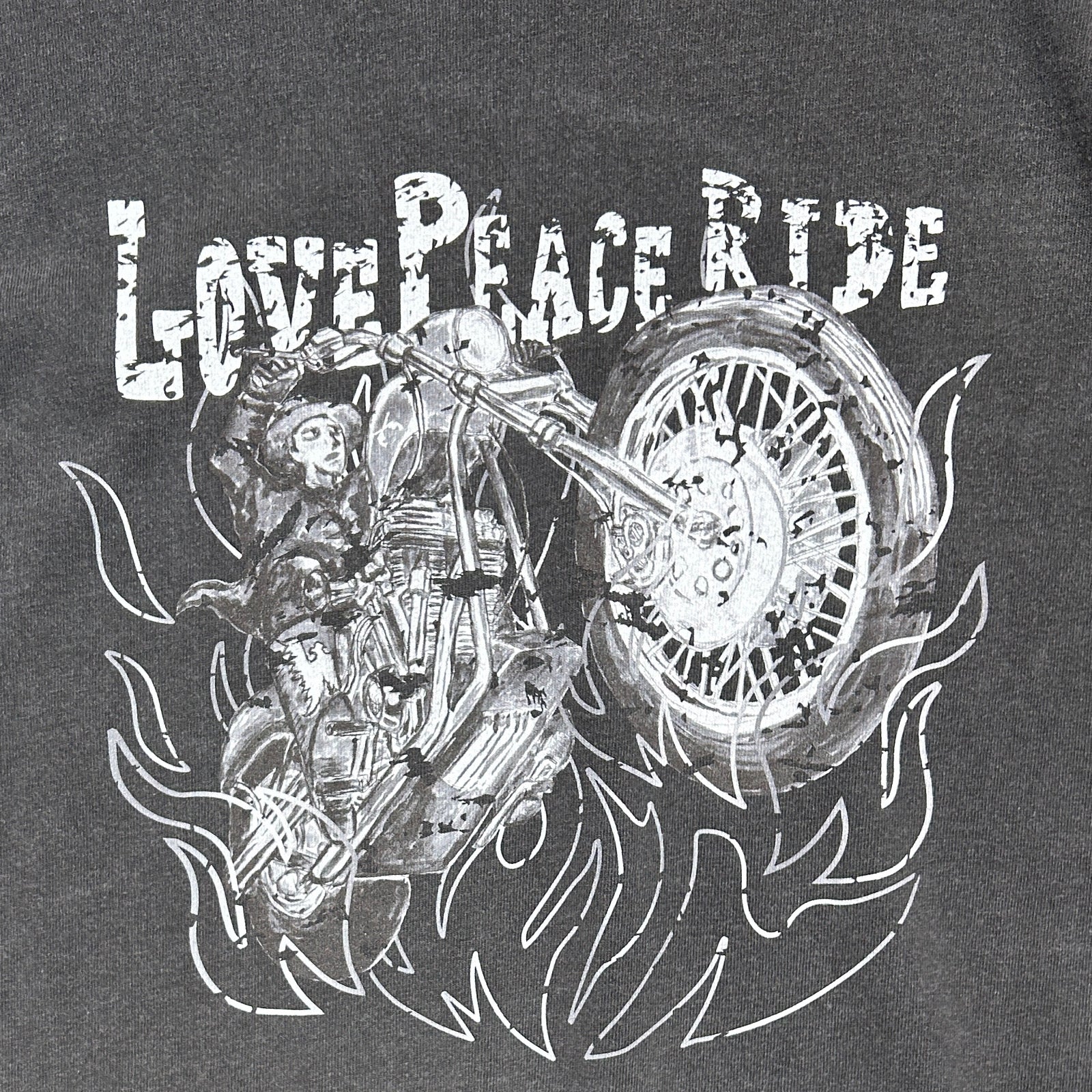 画像をギャラリービューアに読み込む, PIGMENT DYE BIKER T-SHIRT / BLACK*WHITE (MONO)