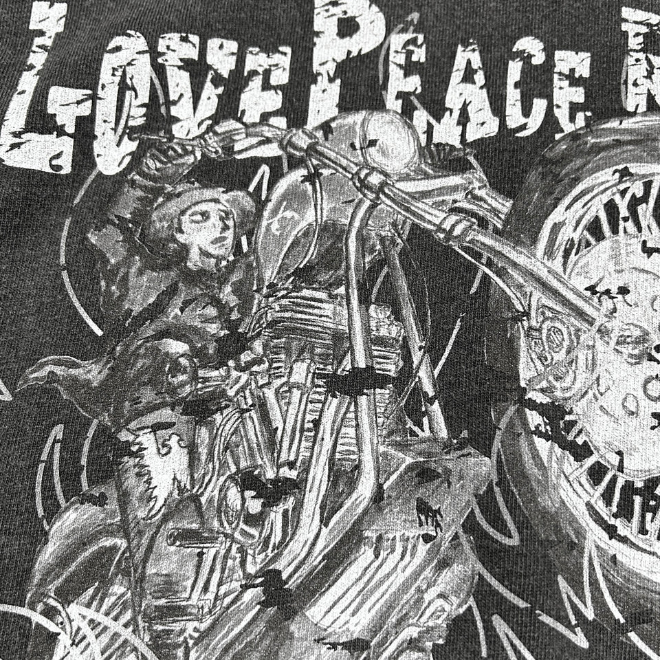 画像をギャラリービューアに読み込む, PIGMENT DYE BIKER T-SHIRT / BLACK*WHITE (MONO)
