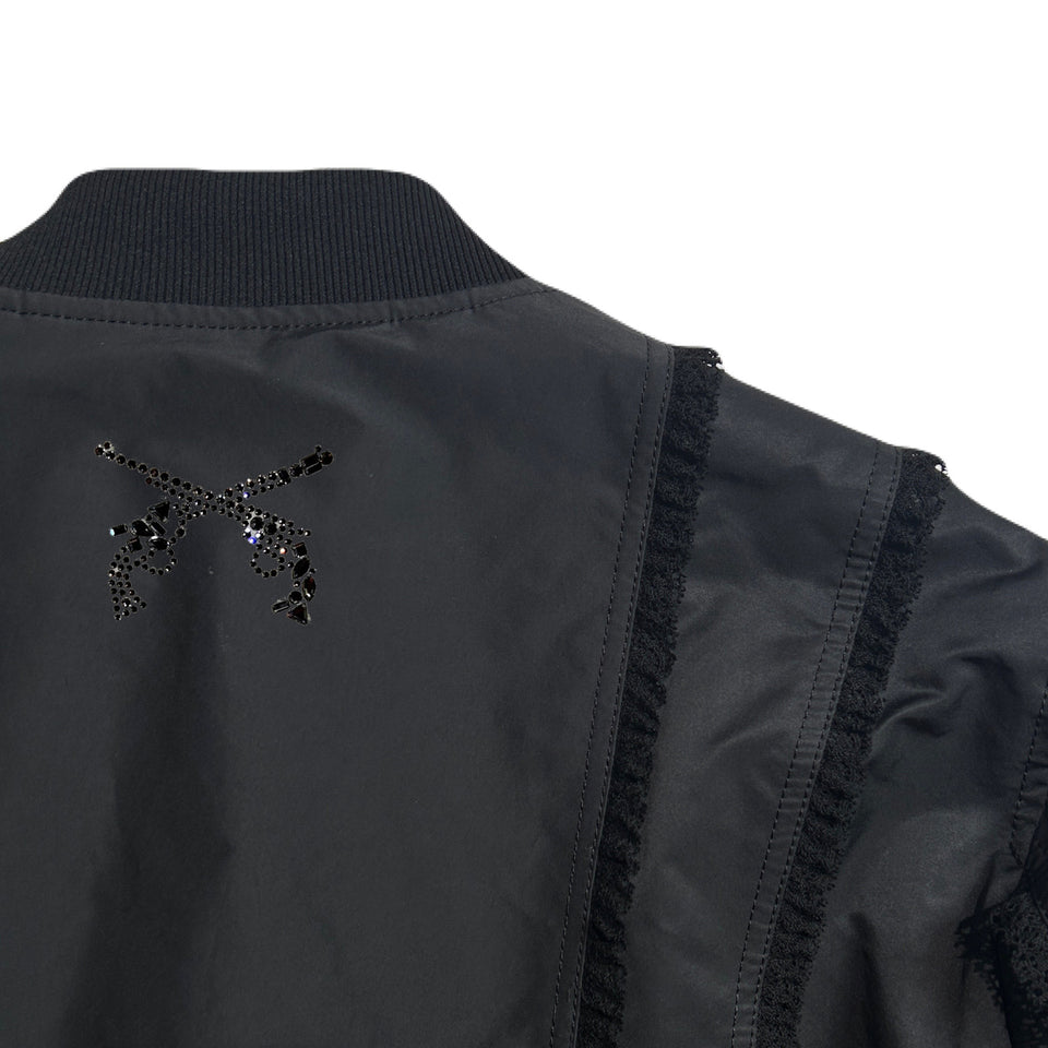 将图片加载到图库查看器,WOMEN RECYCLE POLYESTER MA-1 / BLACK