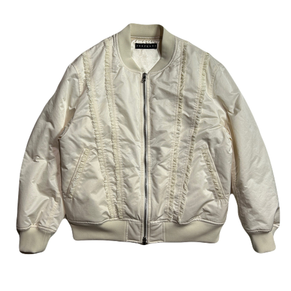 将图片加载到图库查看器,WOMEN RECYCLE POLYESTER MA-1 / WHITE