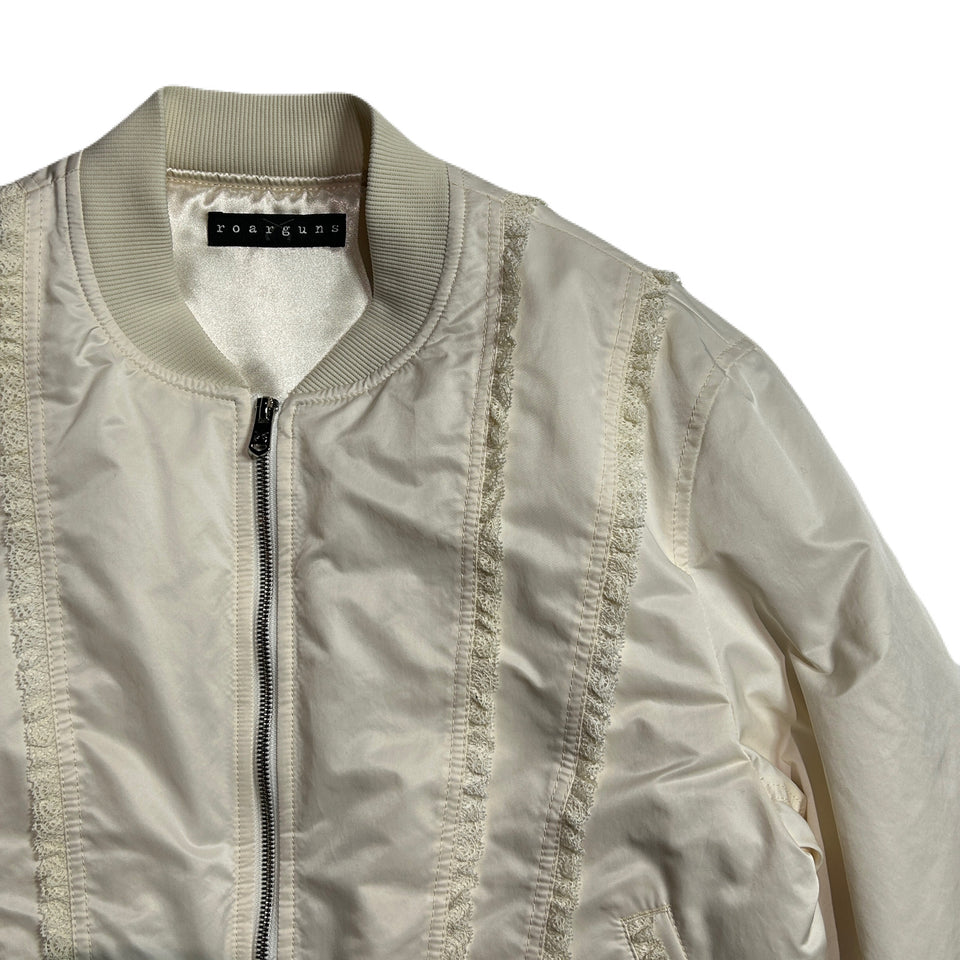 将图片加载到图库查看器,WOMEN RECYCLE POLYESTER MA-1 / WHITE