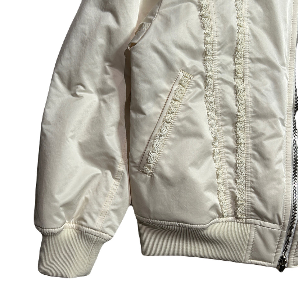 将图片加载到图库查看器,WOMEN RECYCLE POLYESTER MA-1 / WHITE