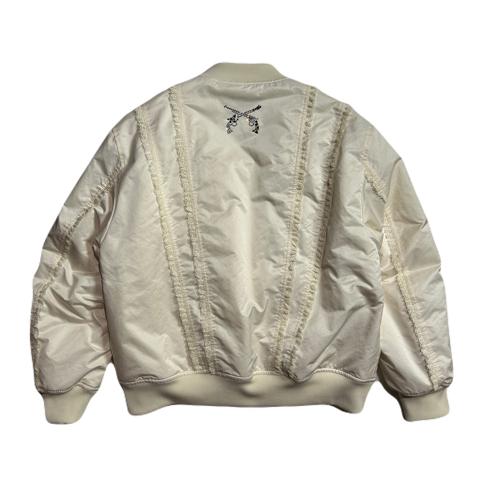 将图片加载到图库查看器,WOMEN RECYCLE POLYESTER MA-1 / WHITE