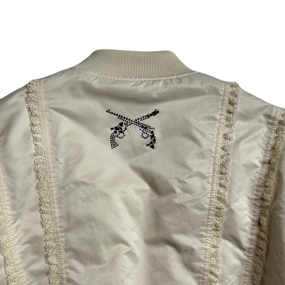 将图片加载到图库查看器,WOMEN RECYCLE POLYESTER MA-1 / WHITE