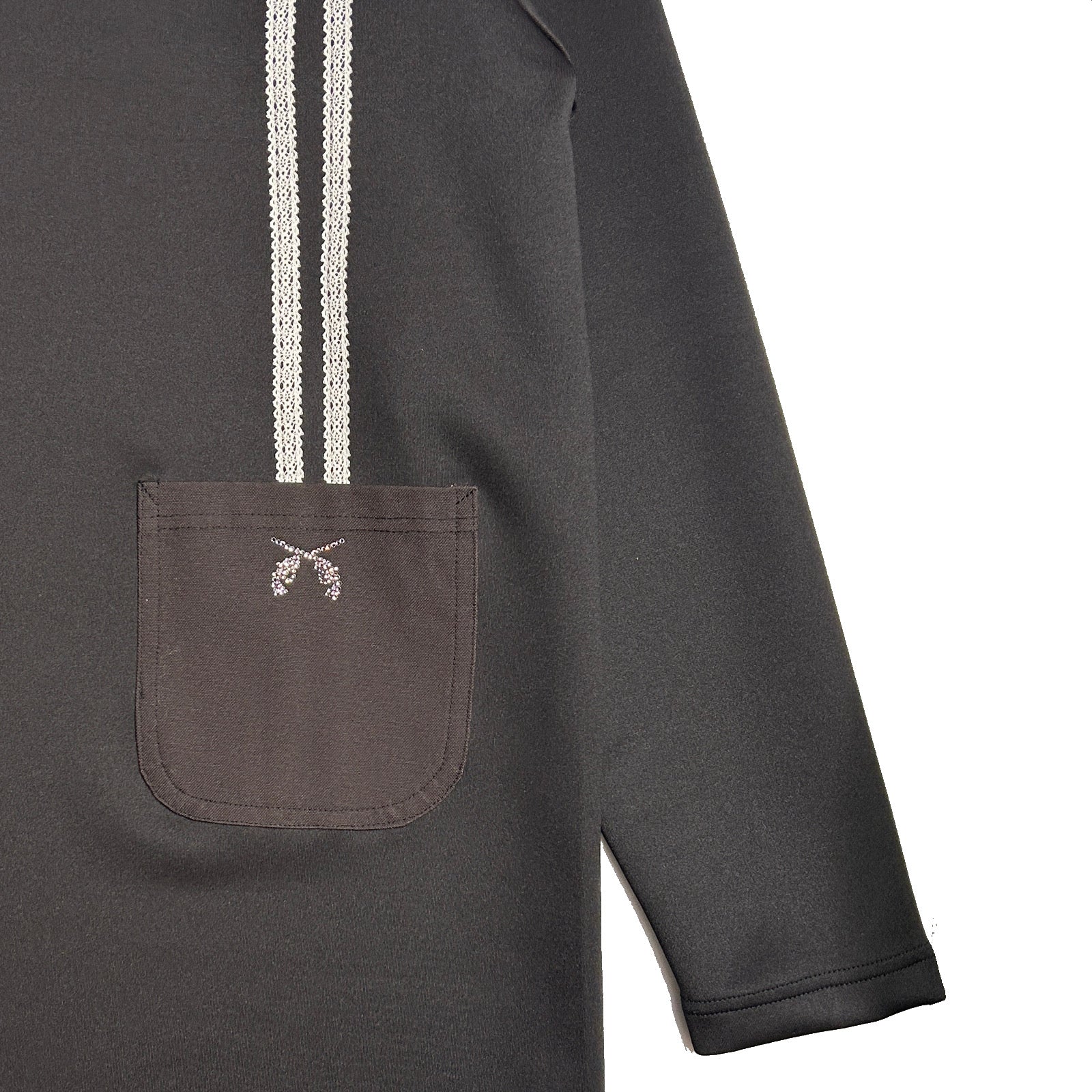 将图片加载到图库查看器,WOMEN CARDBORD JERSEY DRESS / BLACK