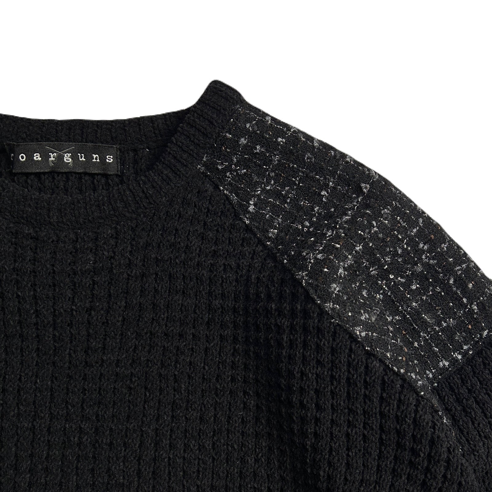 将图片加载到图库查看器,7GG WAFFLE COMMAND SWEATER / BLACK