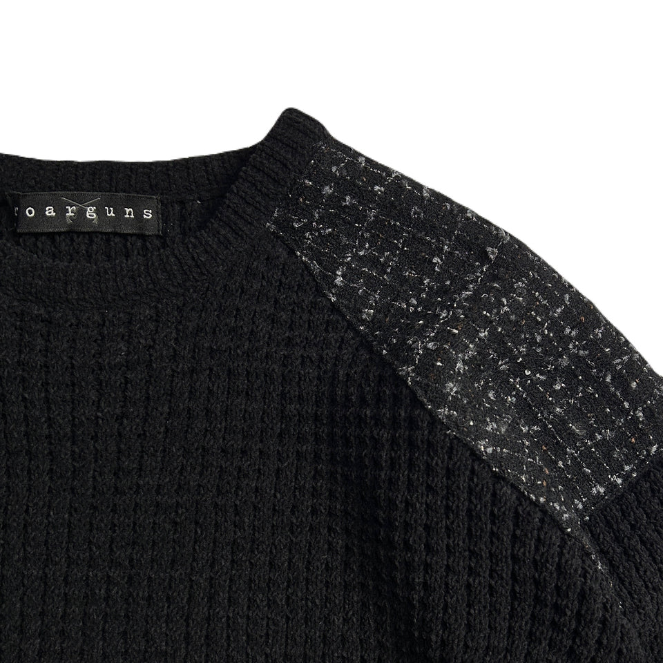 将图片加载到图库查看器,7GG WAFFLE COMMAND SWEATER / BLACK