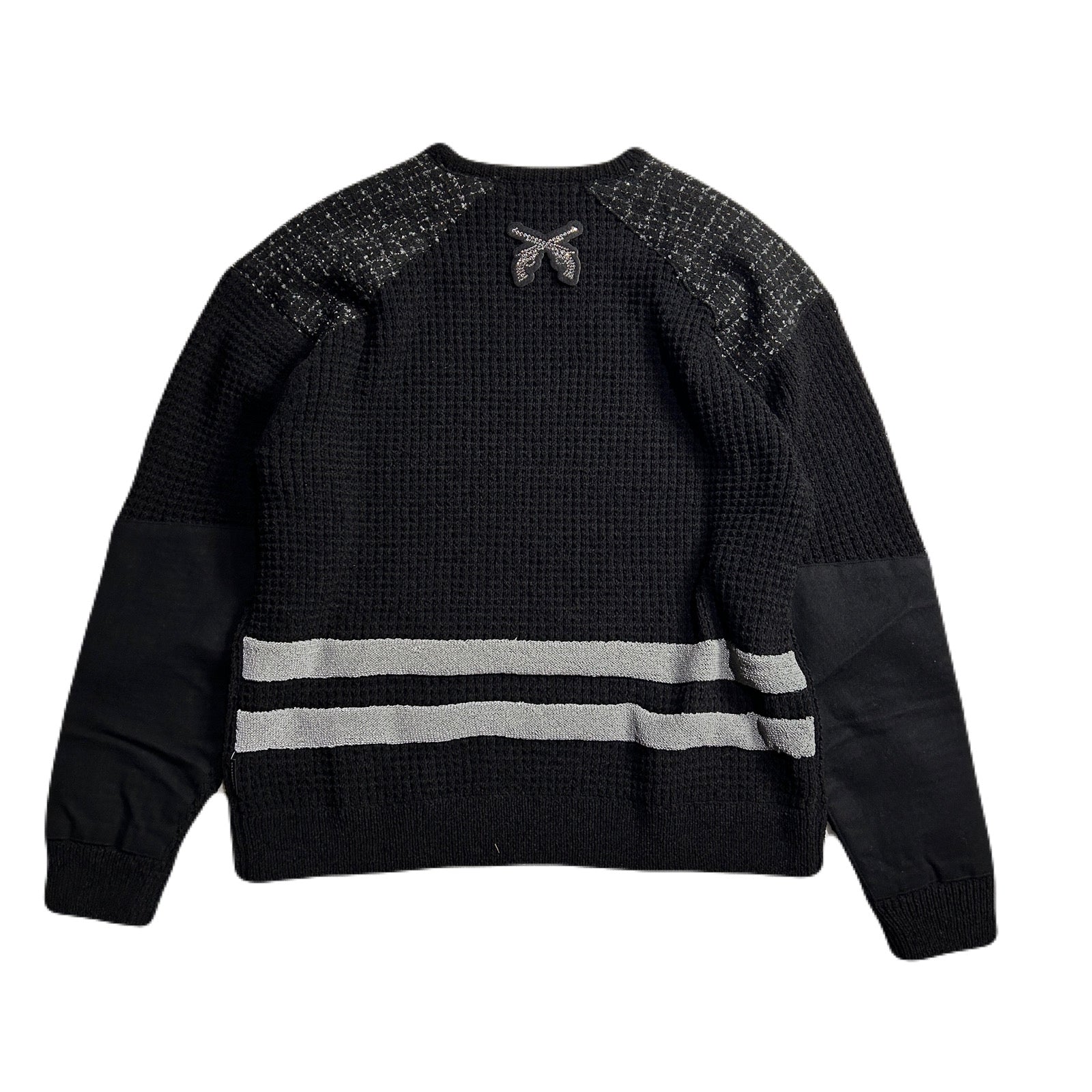 将图片加载到图库查看器,7GG WAFFLE COMMAND SWEATER / BLACK