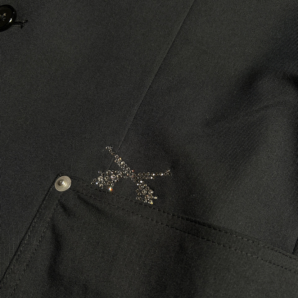 将图片加载到图库查看器,PEACH SKIN JACKET CROSSGUN / BLACK