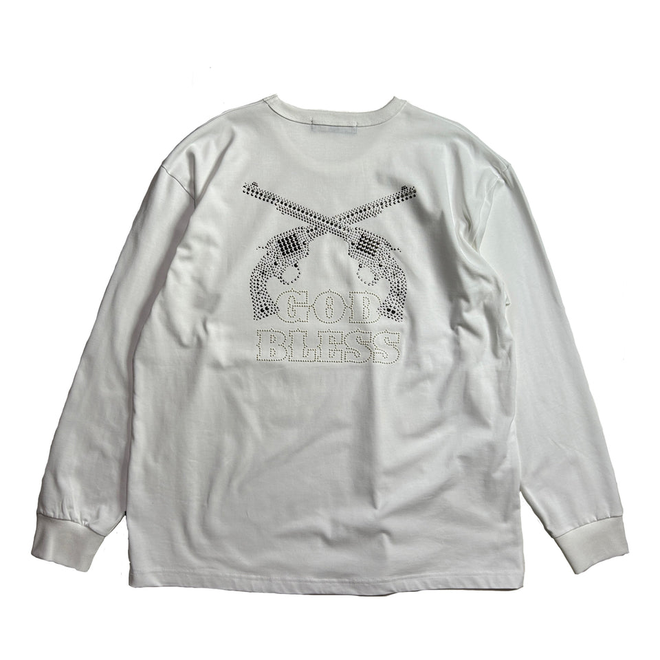 将图片加载到图库查看器,METAL CROSSGUN GOD BLESS T / WHITE