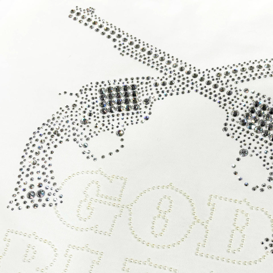 将图片加载到图库查看器,CRYSTAL CROSSGUN GOD BLESS T / WHITE