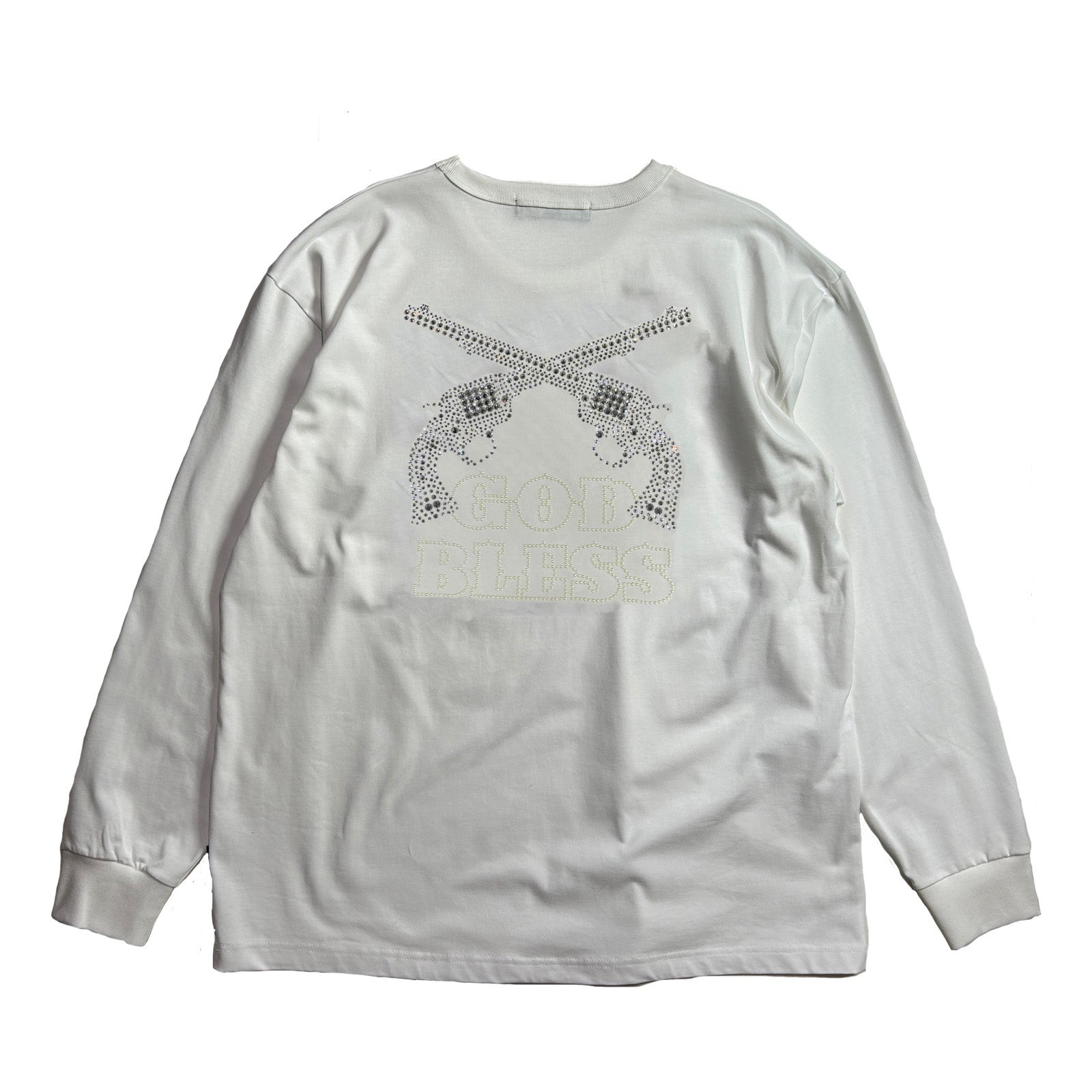 将图片加载到图库查看器,CRYSTAL CROSSGUN GOD BLESS T / WHITE