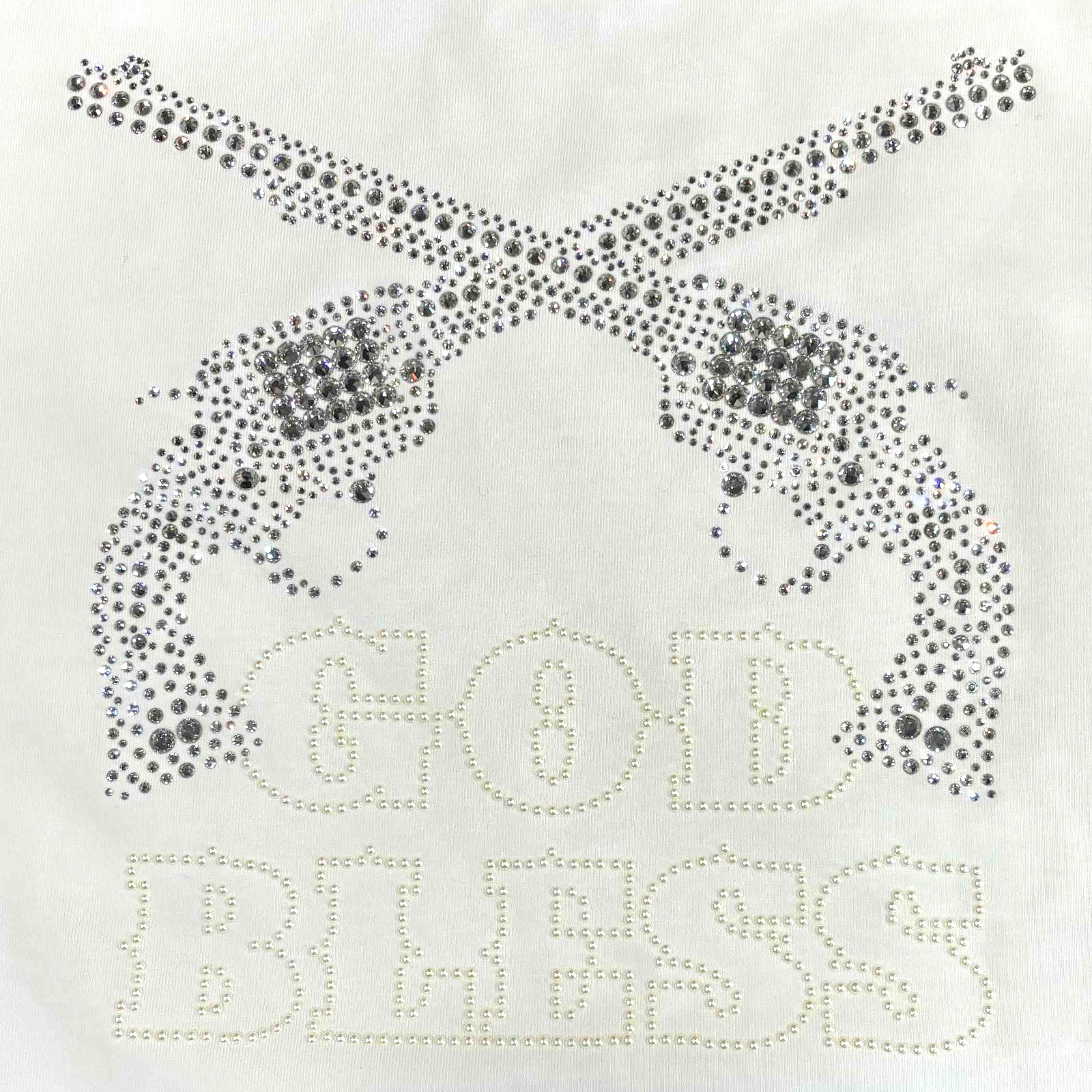 将图片加载到图库查看器,CRYSTAL CROSSGUN GOD BLESS T / WHITE