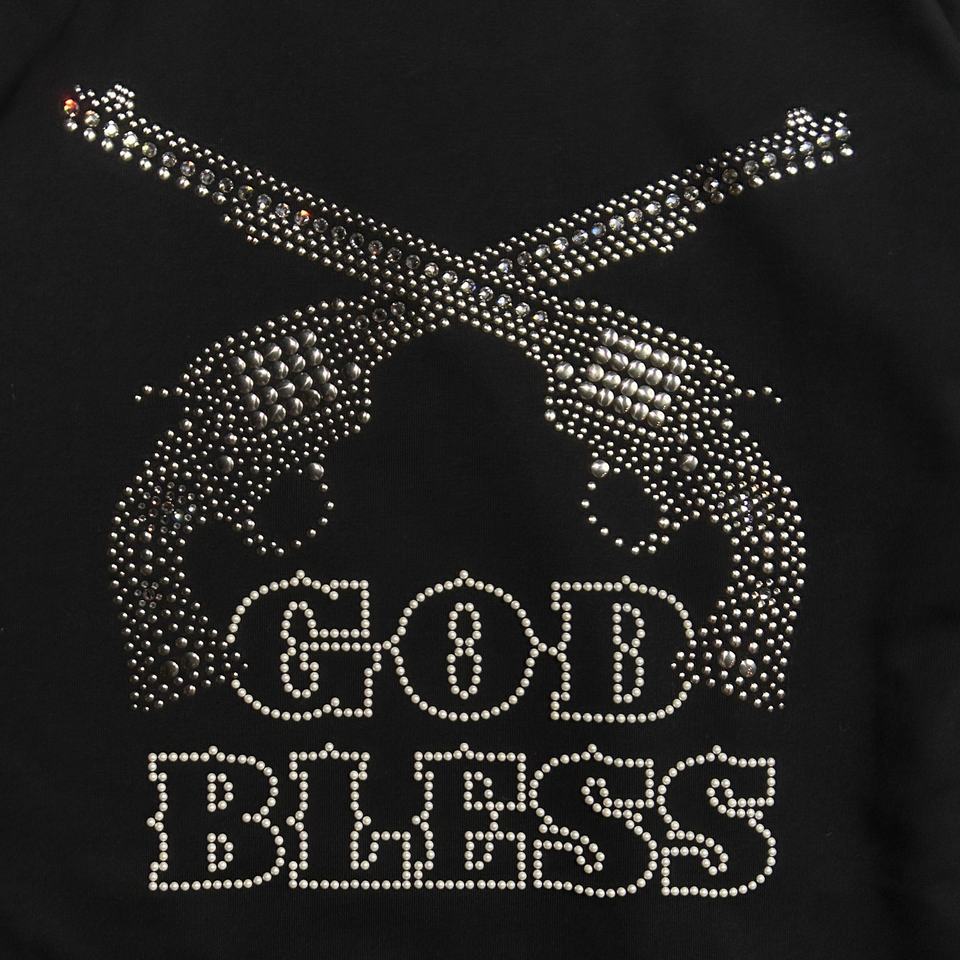 将图片加载到图库查看器,METAL CROSSGUN GOD BLESS T / BLACK