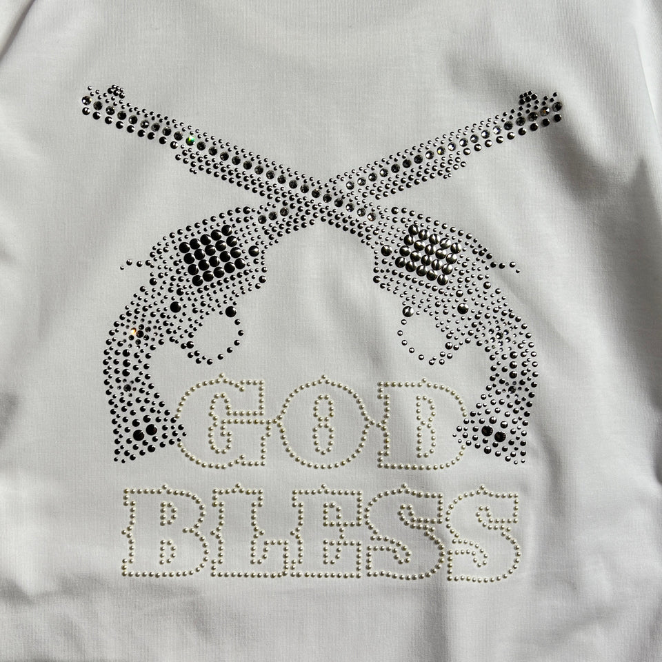 将图片加载到图库查看器,METAL CROSSGUN GOD BLESS T / WHITE