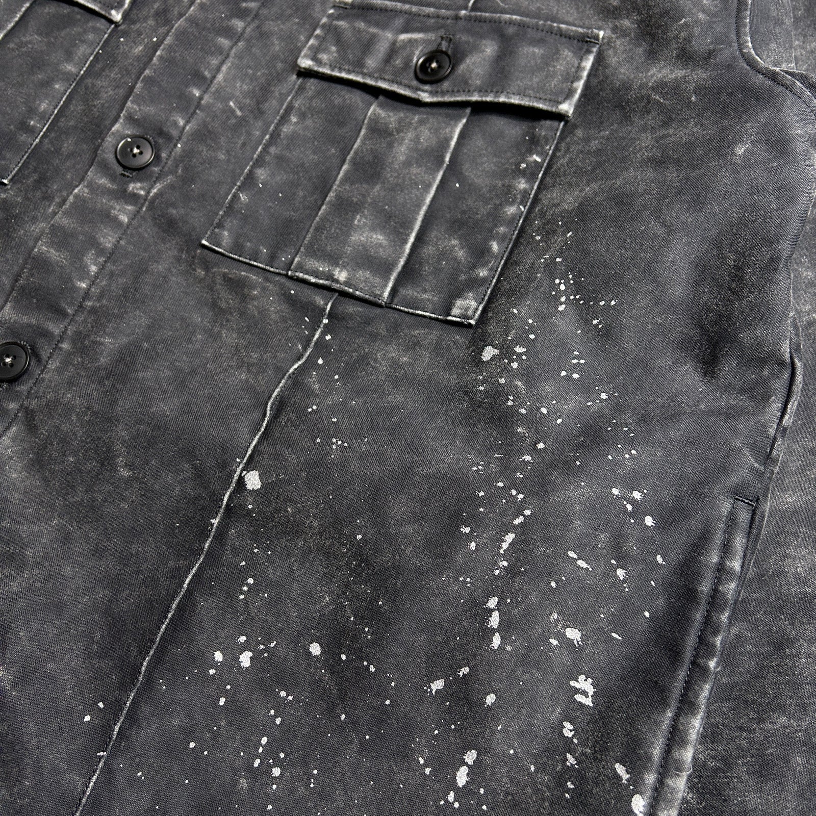 将图片加载到图库查看器,BACK SATIN SHIRT JACKET / BLACK