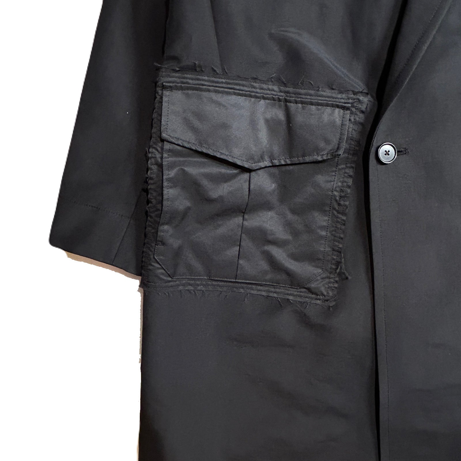 将图片加载到图库查看器,N/C CLOTH PEACH SKIN COAT / BLACK