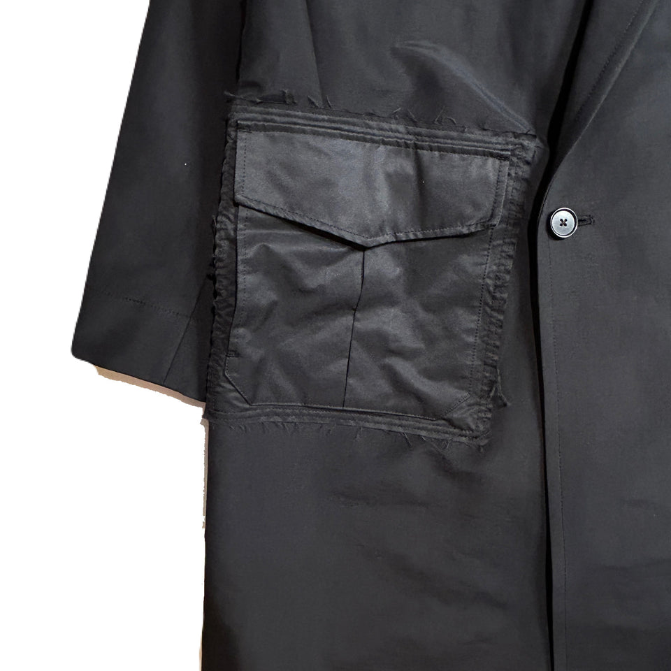 将图片加载到图库查看器,N/C CLOTH PEACH SKIN COAT / BLACK