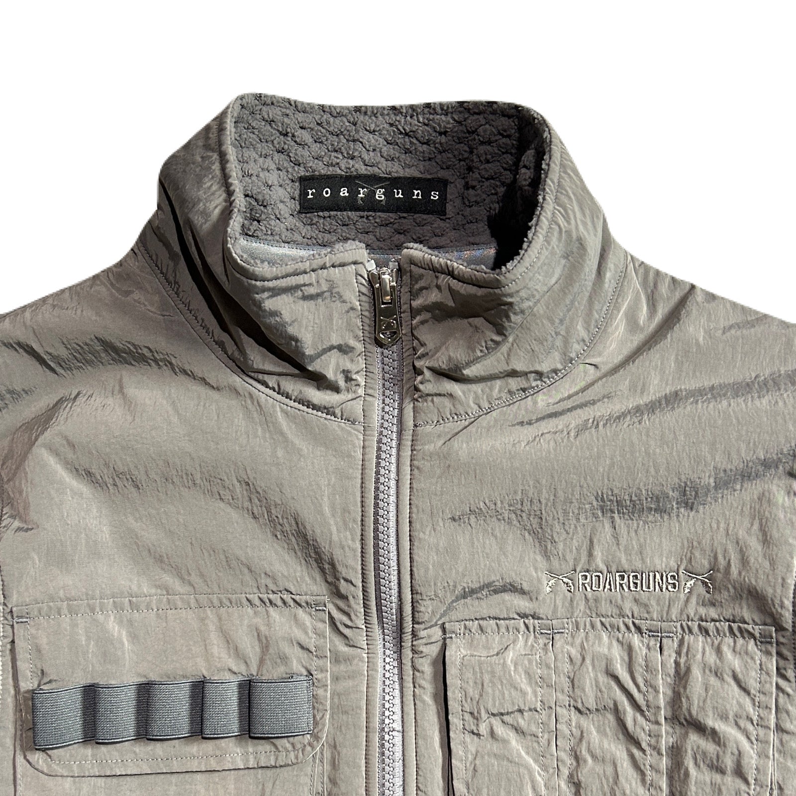 将图片加载到图库查看器,FLEECE NYLON JACKET / GRAY