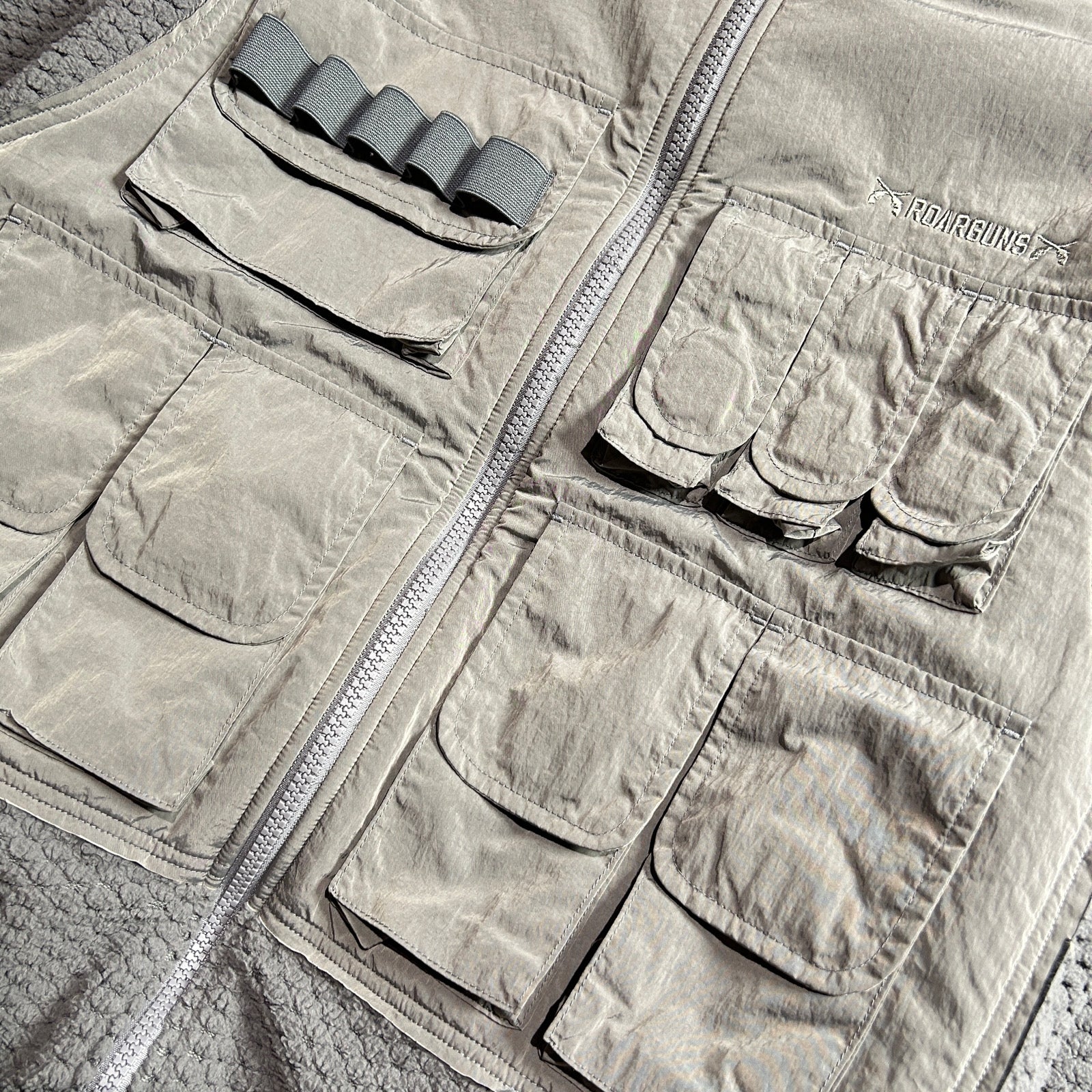 将图片加载到图库查看器,FLEECE NYLON JACKET / GRAY