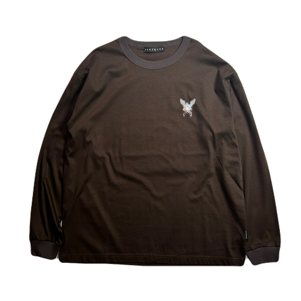 画像をギャラリービューアに読み込む, EAGLE CROSSGUN L/S T-SHIRT / BROWN