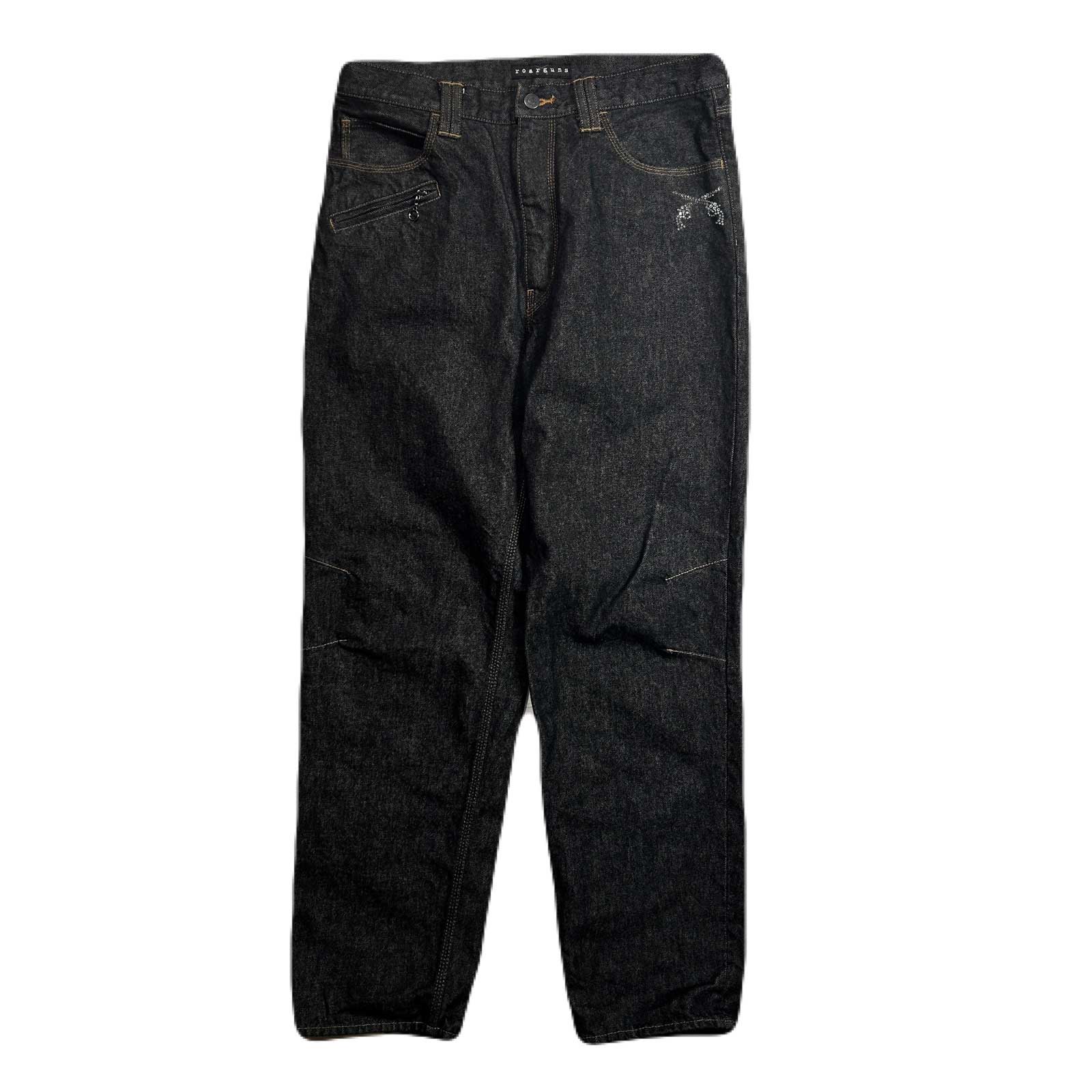 画像をギャラリービューアに読み込む, ONE WASH CRYSTAL DENIM PANTS  / BLACK