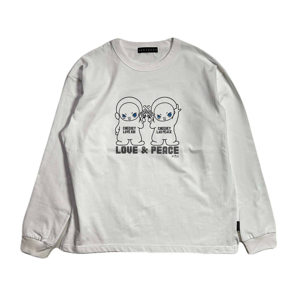 画像をギャラリービューアに読み込む, CHEEKEY PRINT L/S T-SHIRT / WHITE