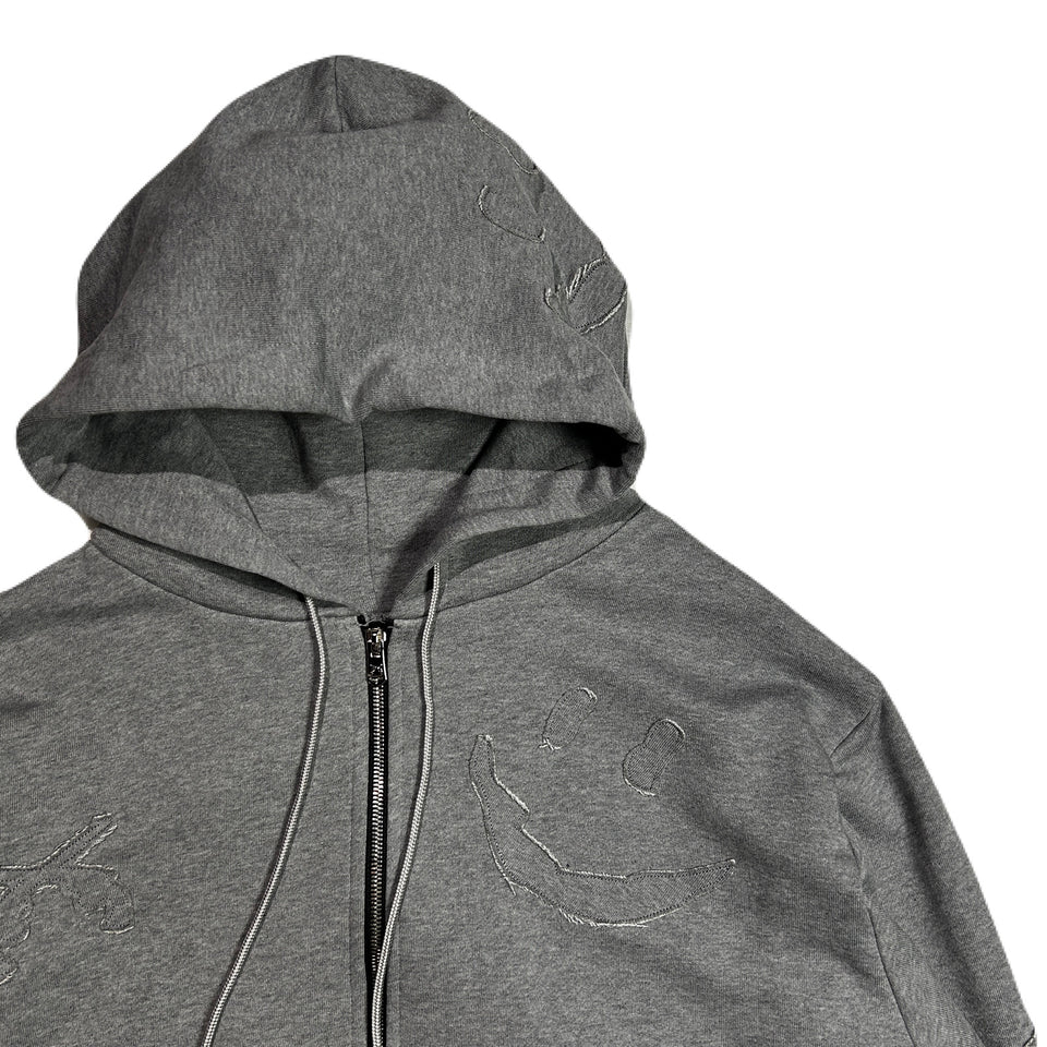 Load image into Gallery viewer, MIX EMBROIDERY PATCH HOODIE / GRAY