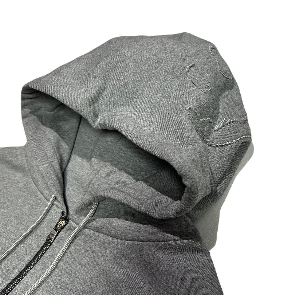 Load image into Gallery viewer, MIX EMBROIDERY PATCH HOODIE / GRAY