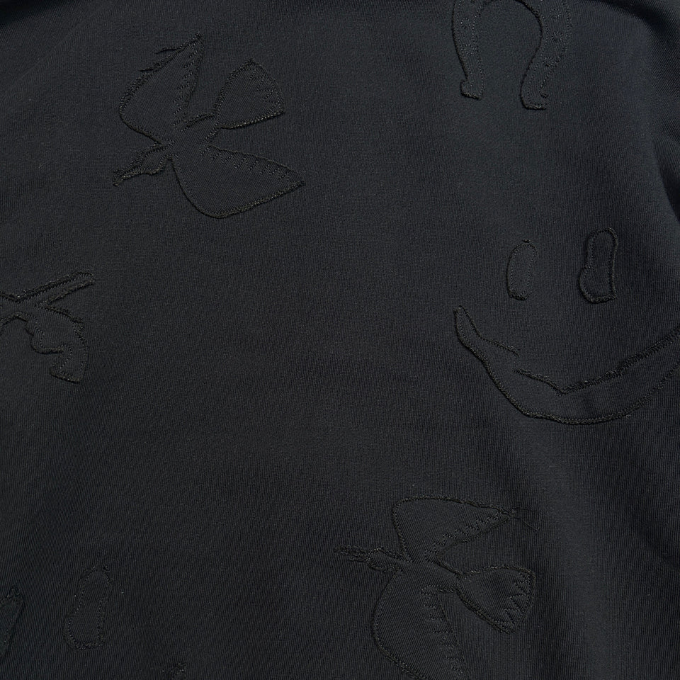 Load image into Gallery viewer, MIX EMBROIDERY PATCH HOODIE / BLACK