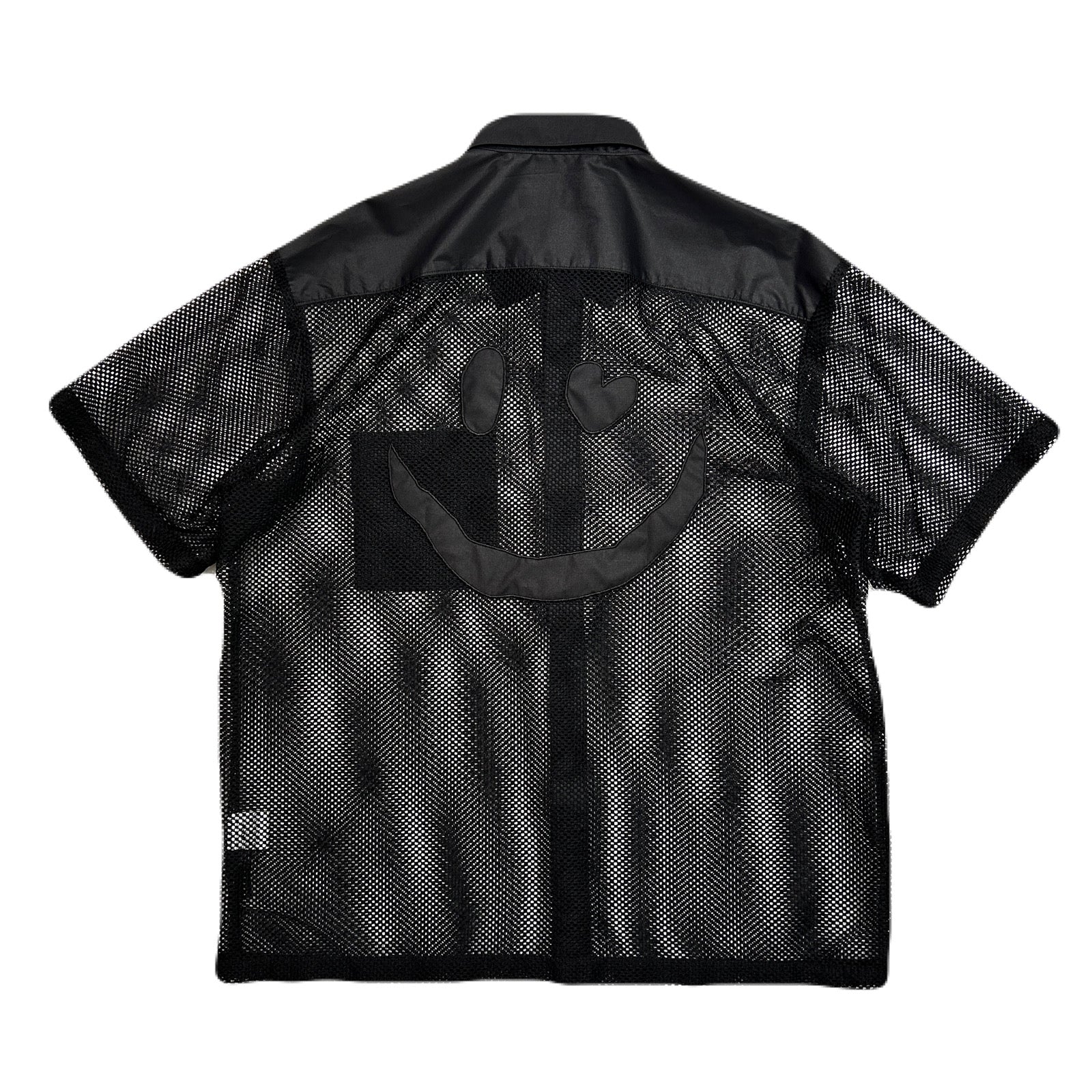 画像をギャラリービューアに読み込む, MESH SHIRT SMILE CRYSTAL / BLACK