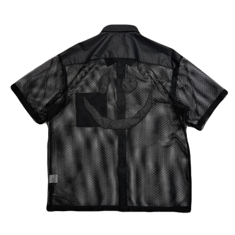 画像をギャラリービューアに読み込む, MESH SHIRT SMILE CRYSTAL / BLACK