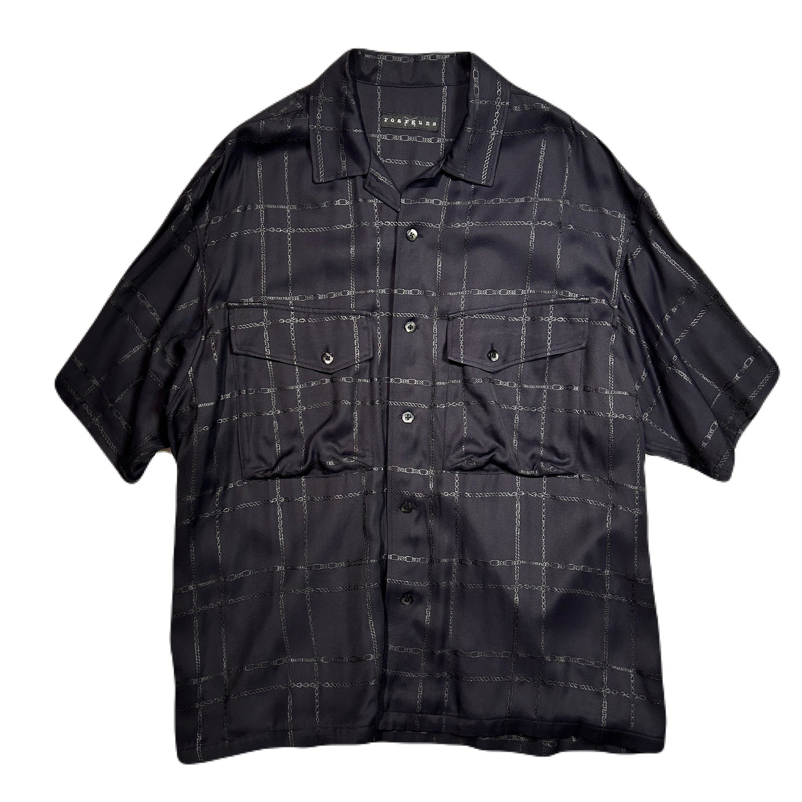 Load image into Gallery viewer, CHAIN CHECK SHIRT / BLACK