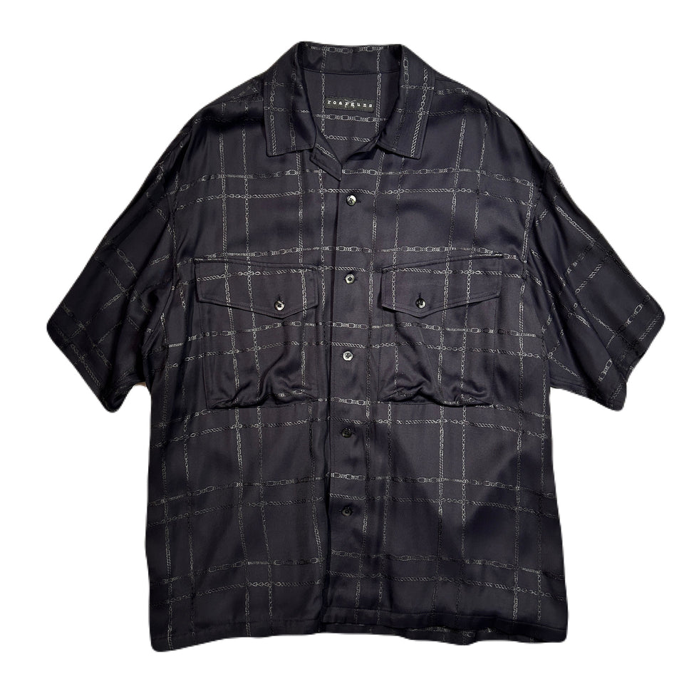Load image into Gallery viewer, CHAIN CHECK SHIRT / BLACK