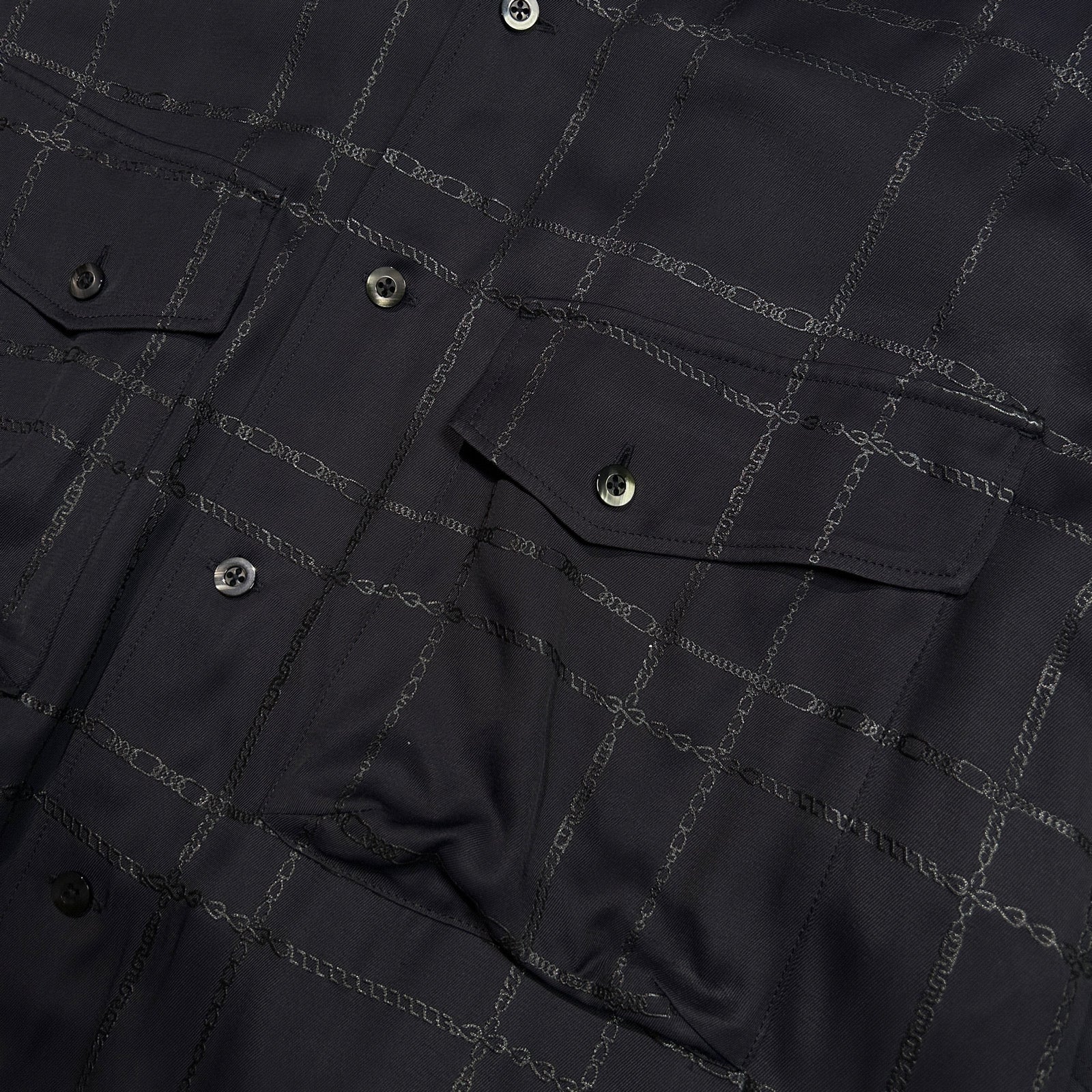 Load image into Gallery viewer, CHAIN CHECK SHIRT / BLACK