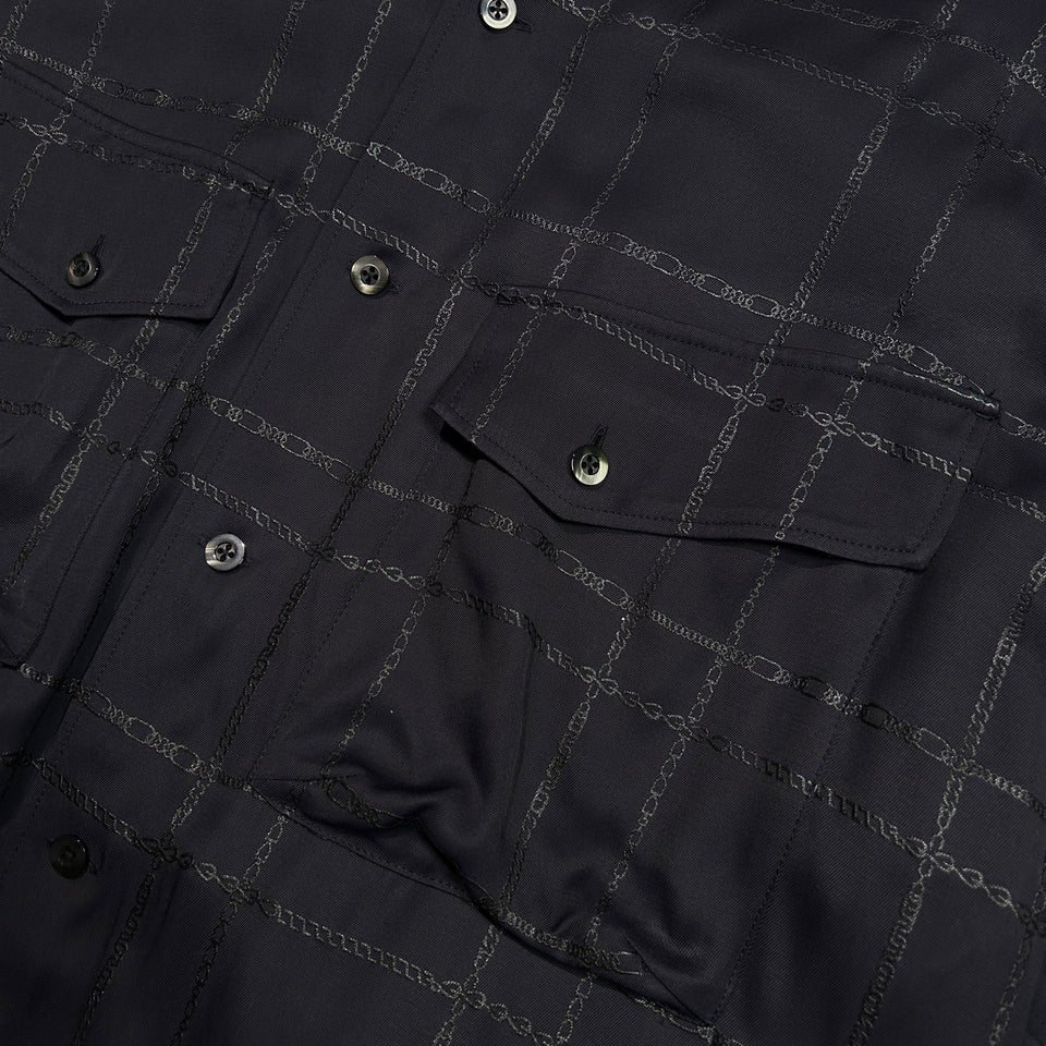 Load image into Gallery viewer, CHAIN CHECK SHIRT / BLACK