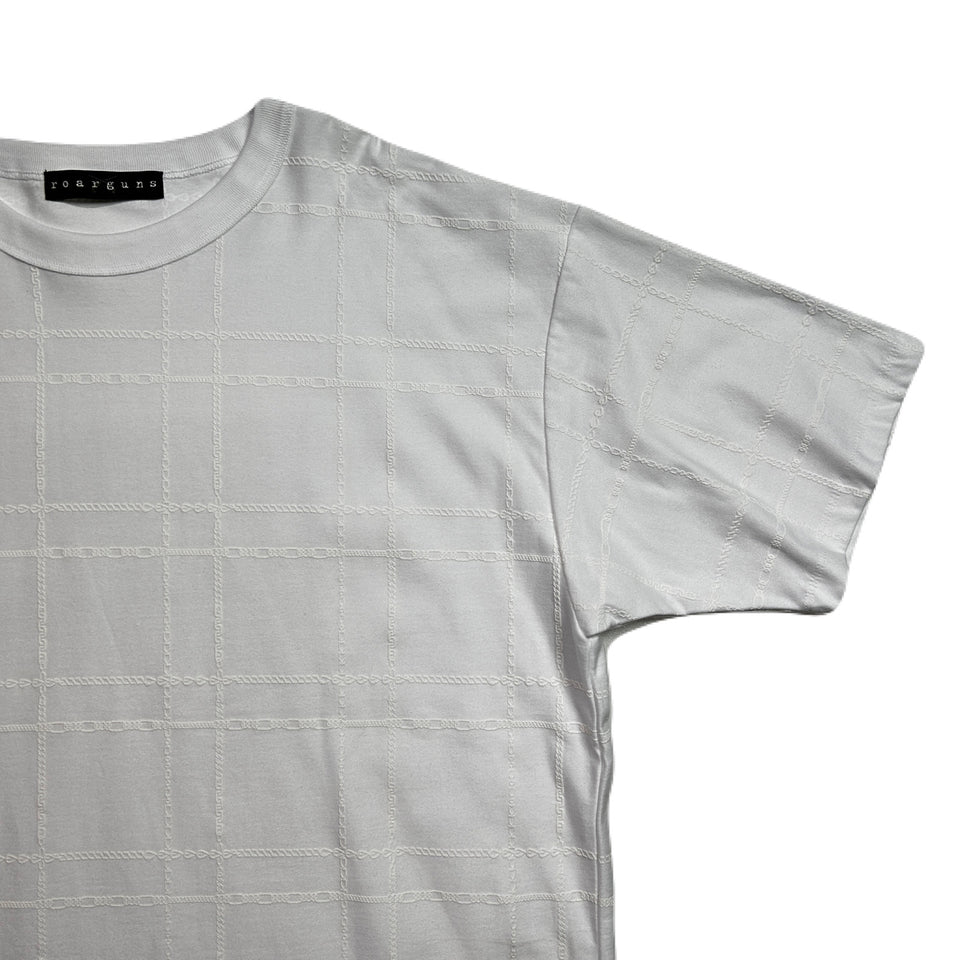 Load image into Gallery viewer, CHAIN CHECK PRINT T-SHIRT / WHITE*WHITE