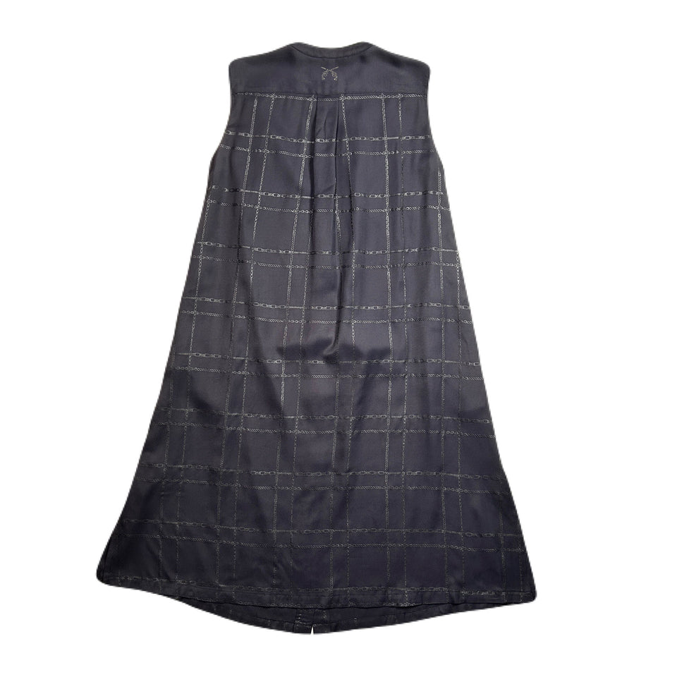 画像をギャラリービューアに読み込む, WOMENS CHAIN CHECK DRESS / BLACK