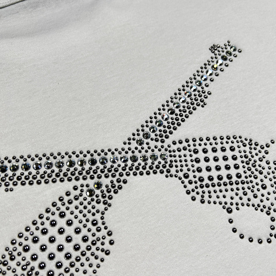 Load image into Gallery viewer, WOMENS CROSSGUN METAL T-SHIRT / WHITE