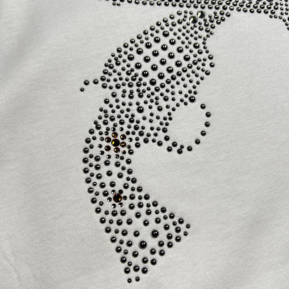 Load image into Gallery viewer, WOMENS CROSSGUN METAL T-SHIRT / WHITE