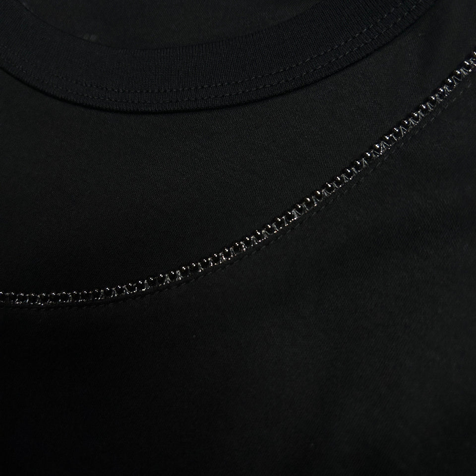 Load image into Gallery viewer, WOMENS BALL CHAIN T-SHIRT / BLACK