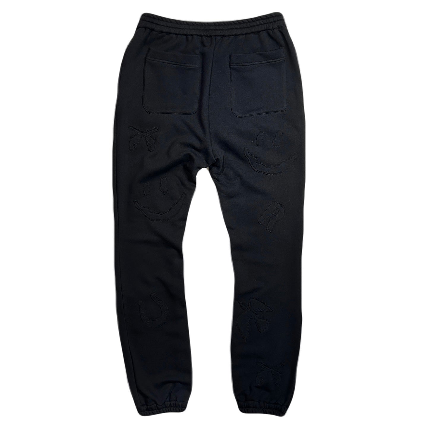 Load image into Gallery viewer, MIX EMBROIDERY PATCH PANTS / BLACK