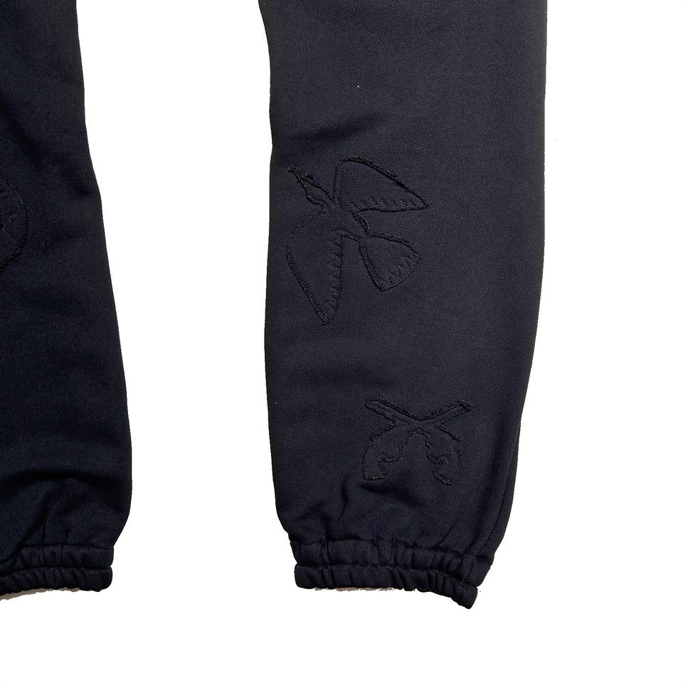 Load image into Gallery viewer, MIX EMBROIDERY PATCH PANTS / BLACK