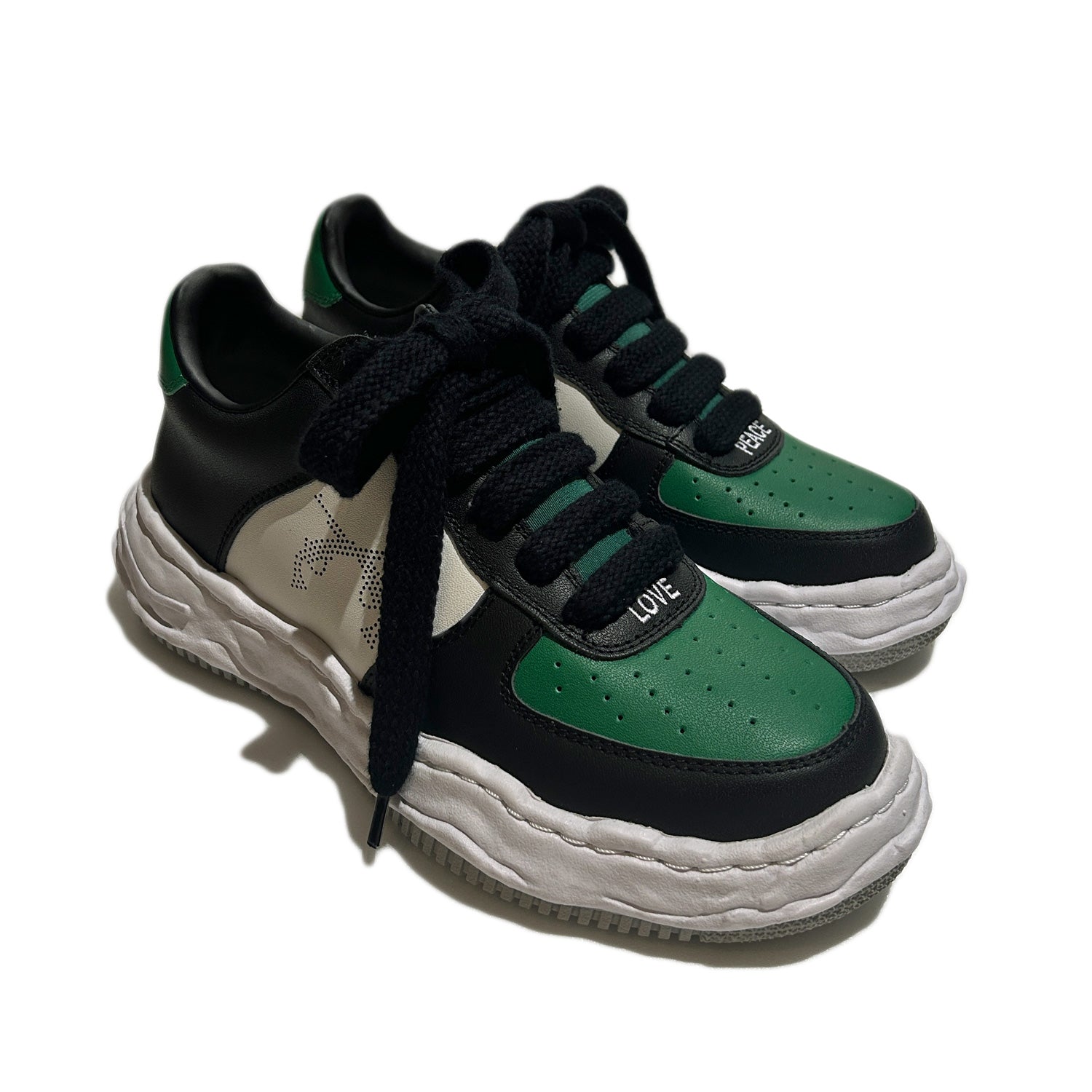 将图片加载到图库查看器,roarguns × Maison MIHARAYASUHIRO SNEEKER / GREEN x WHITE