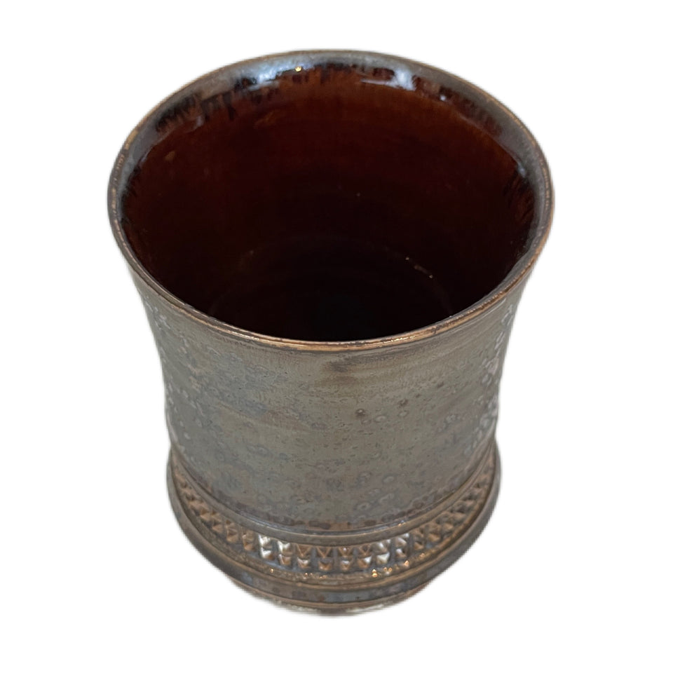 Load image into Gallery viewer, SHIRO HAMANAKA CERAMIC CUP LEOPARD STUDS SHP029