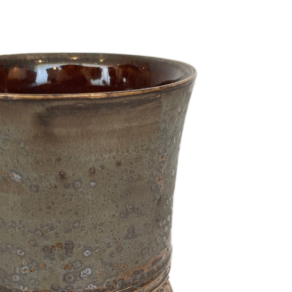 Load image into Gallery viewer, SHIRO HAMANAKA CERAMIC CUP LEOPARD STUDS SHP029
